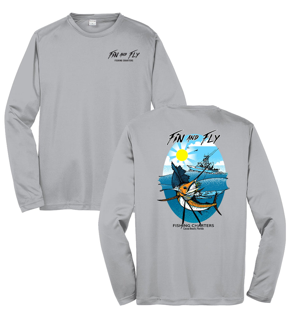 Sailfish Performance Long Sleeve Fishing Shirt // Grey