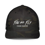 Fin & Fly Fishing Camo Closed-Back Trucker Cap